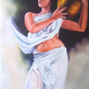 Woman carrying a water pot