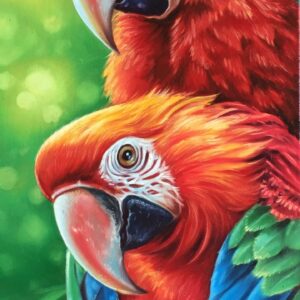 Crimson Harmony (oil on canvas)